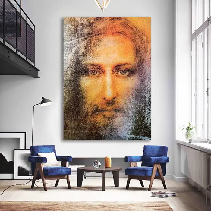Affiche imprimée visage réel de jésus-Christ, Shrou de Turin, Religion chrétienne catholique, dieu, 