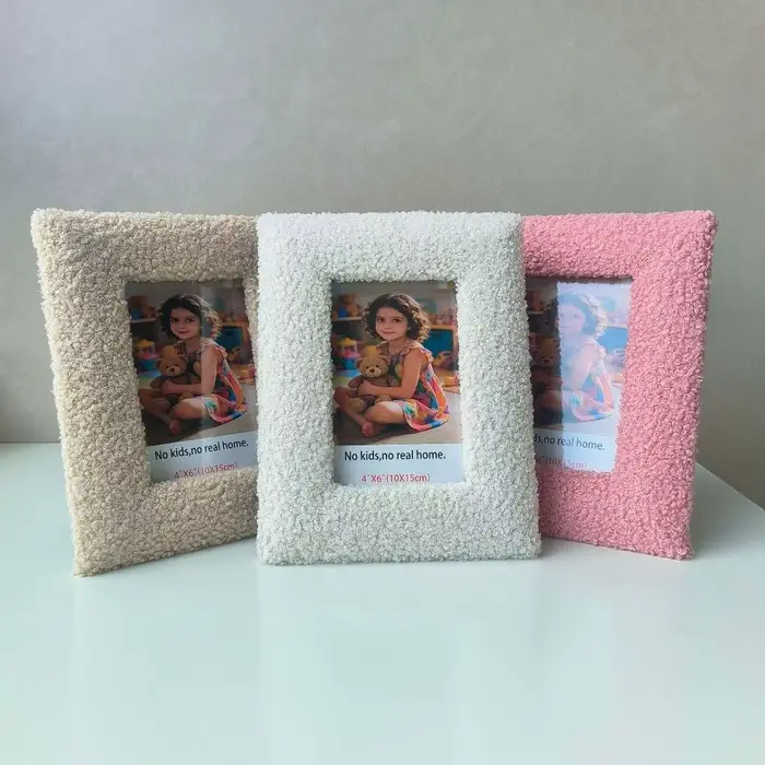 Cadre photo en fausse fourrure pour animaux de compagnie