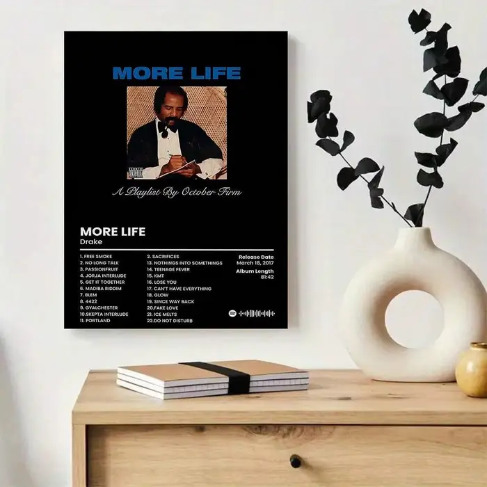 Couverture d'album de musique rétro "More Life"