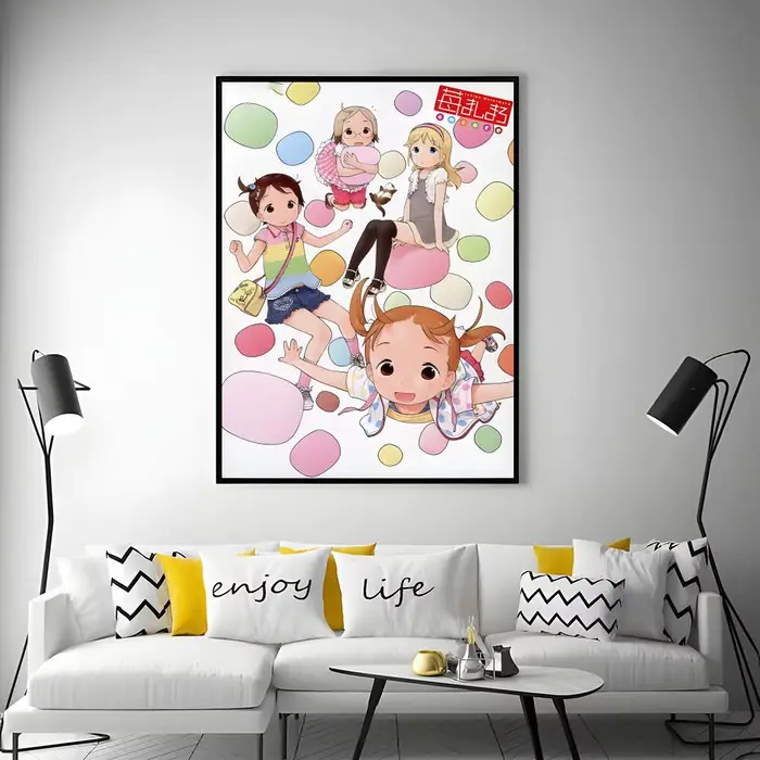 Affiche Anime Strawberry Marshmallow HD, art mural auto-adhésif imperméable – Utilisation multi-scèn