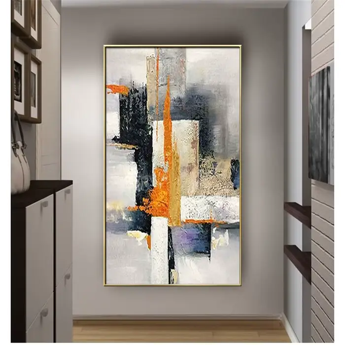 Peinture à l'huile abstraite peinte à la main sur toile