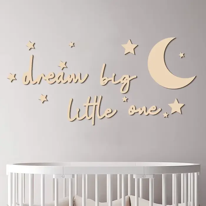Autocollant mural de rêve en bois Big Little One