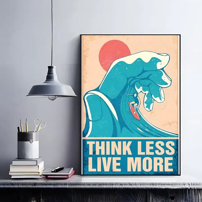 Affiche rétro de surf pour la plage et l'été