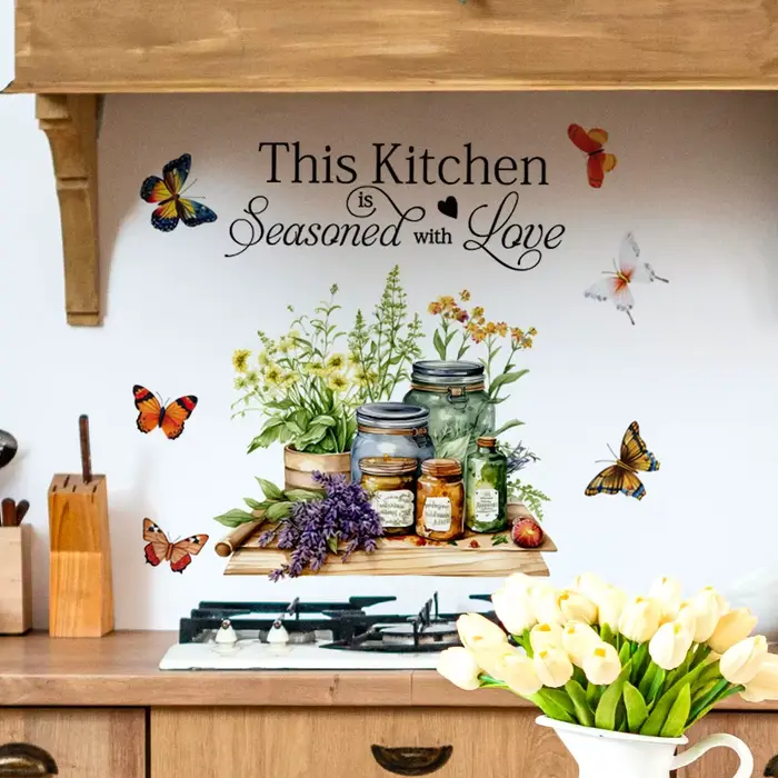 Autocollants muraux avec citations de cuisine