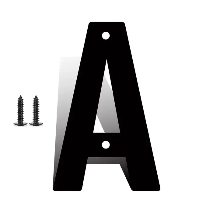 Grandes lettres et chiffres décoratifs en métal de 3 à 12 pouces, 1 pièce, pour décoration murale, p