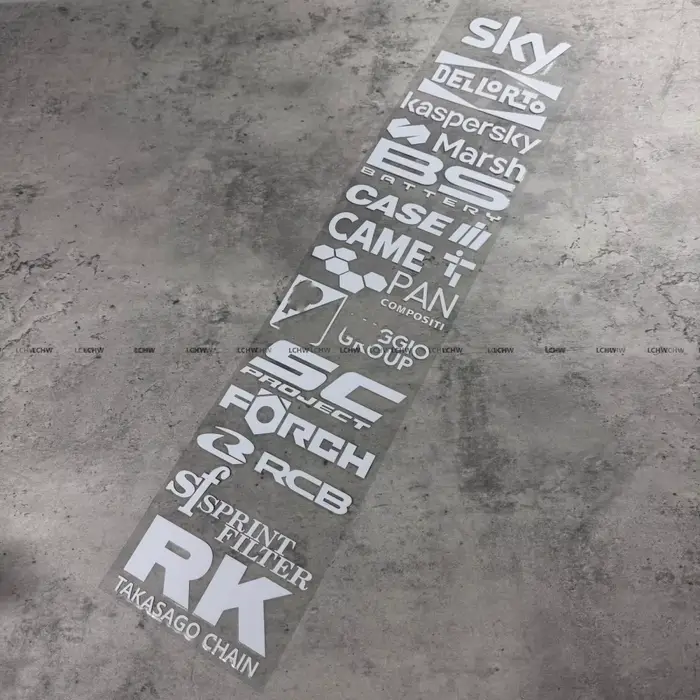 Autocollants de personnalisation pour moto, style course, pour sponsor BS RK SKY, DIY, pour réservoi