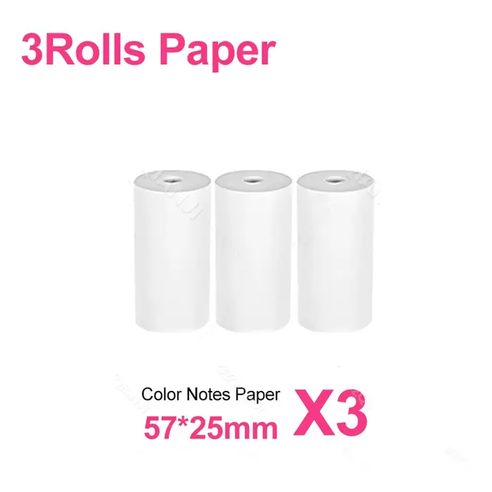 Étiquettes autocollantes en papier thermique 57x25MM, rouleaux adhésifs pour Mini-imprimante, impres