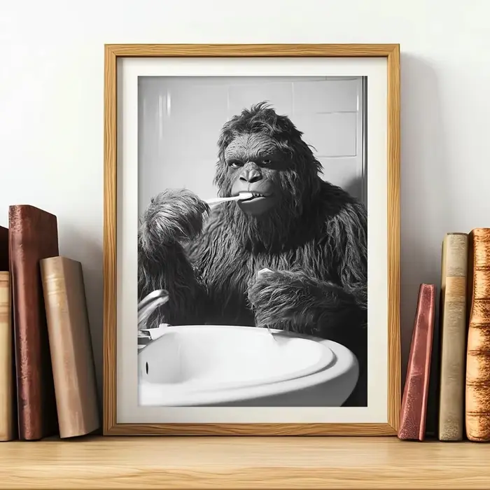 Affiche d'art Animal à brosser les dents