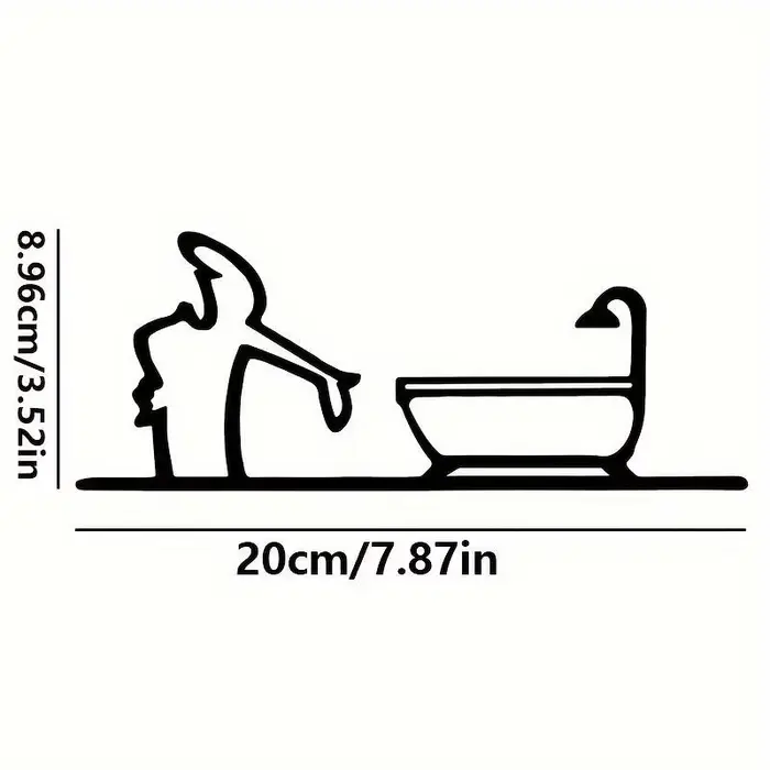 Décoration murale en métal HUA HUA 2025 2D, panneau plat en métal pour salle de bains, cadre noir cr