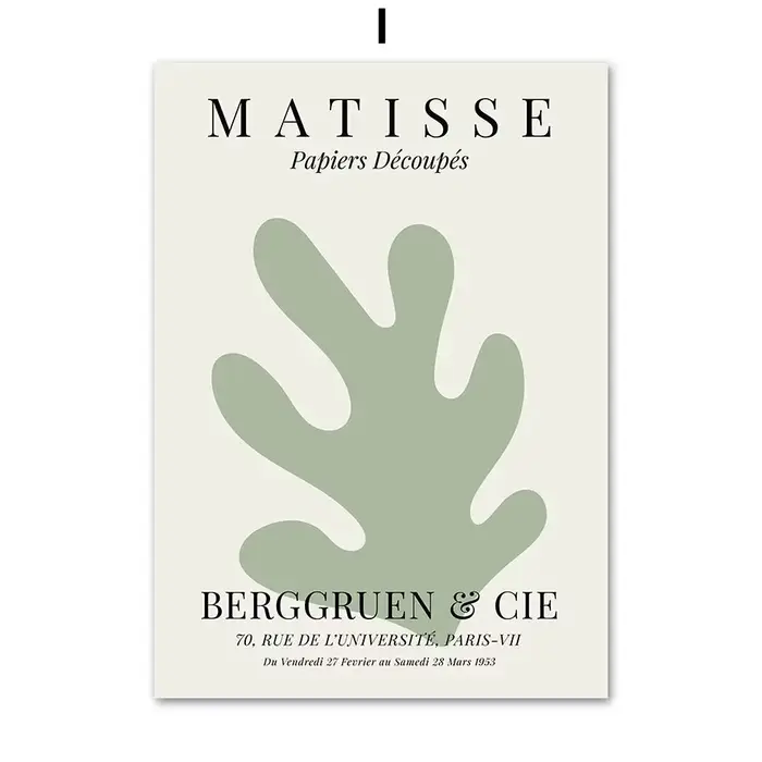 Toile de ligne géométrique de feuille verte sauge