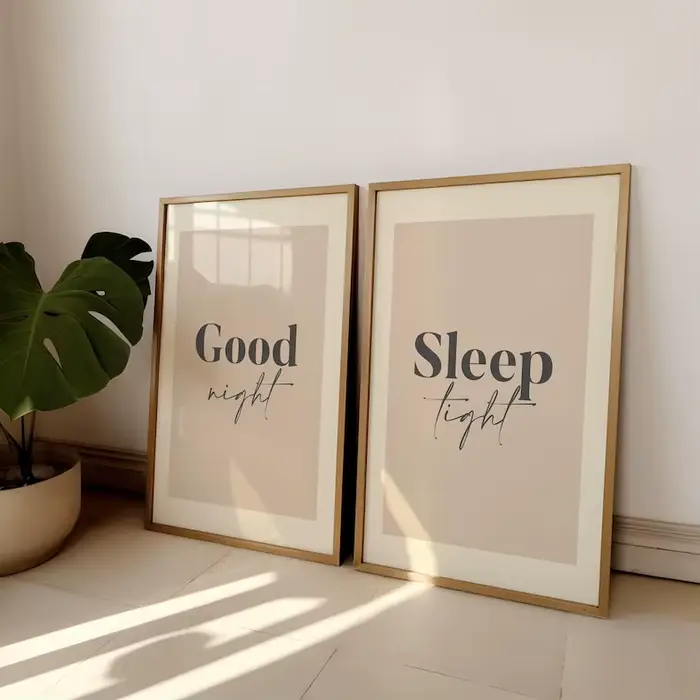 Affiche en toile pour chambre à coucher, bonne nuit, sommeil d'une bonne nuit, citations minimaliste