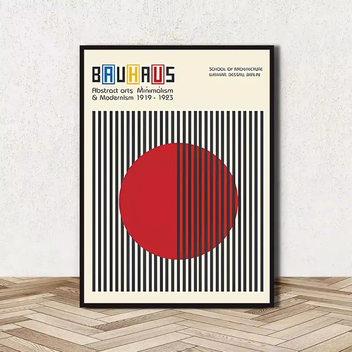 Affiche d'art BAUHAUS, peinture sur toile à motifs géométriques, adaptée à la décoration des salons,