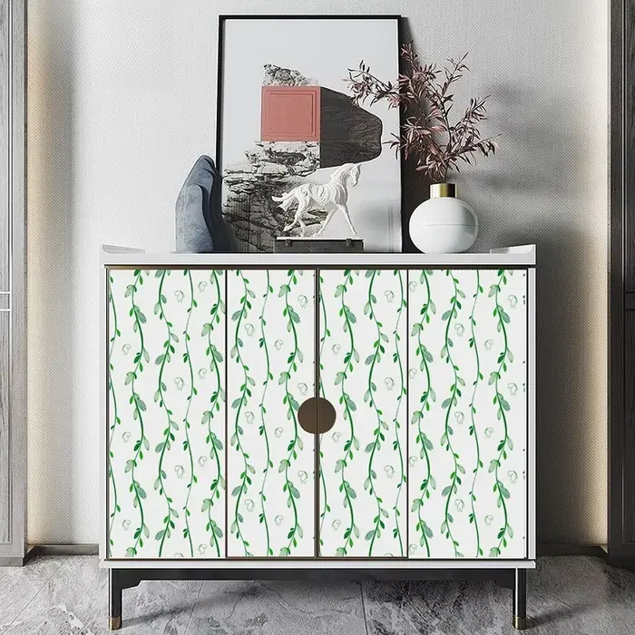 Papier peint adhésif pour mur-motif de fleurs orientales