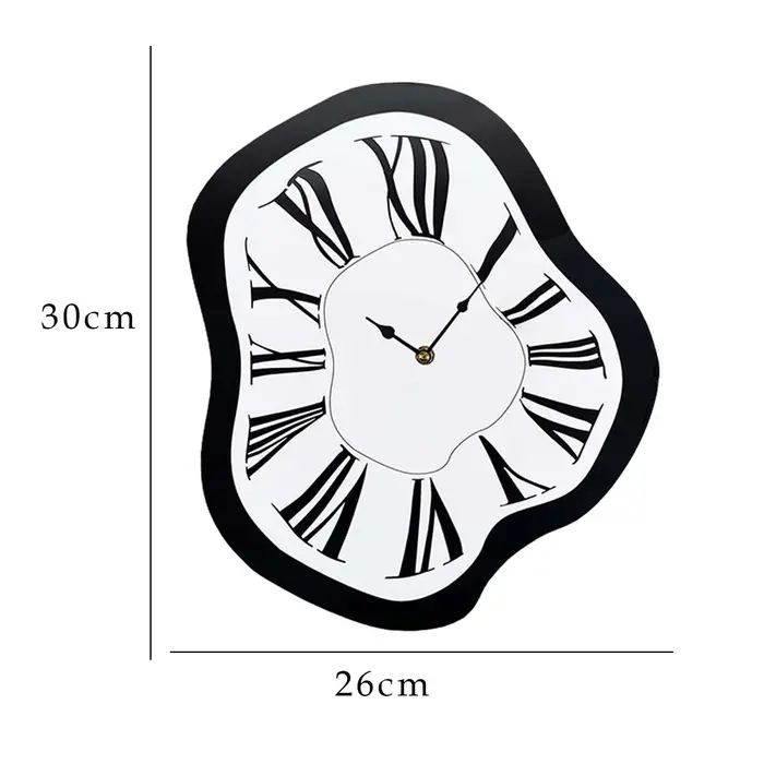 Horloge de fusion créative, horloges déformées uniques en acrylique pour étagère, bureau, boutique, 