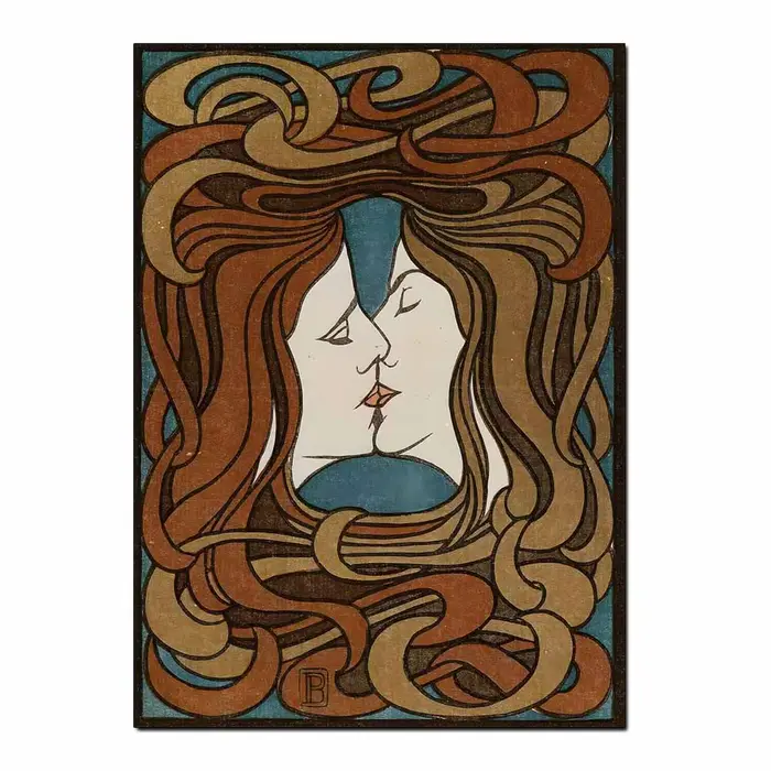 Affiche rétro d'art Nouveau, papier peint abstrait, peinture sur toile imprimée, tableau d'art Mural