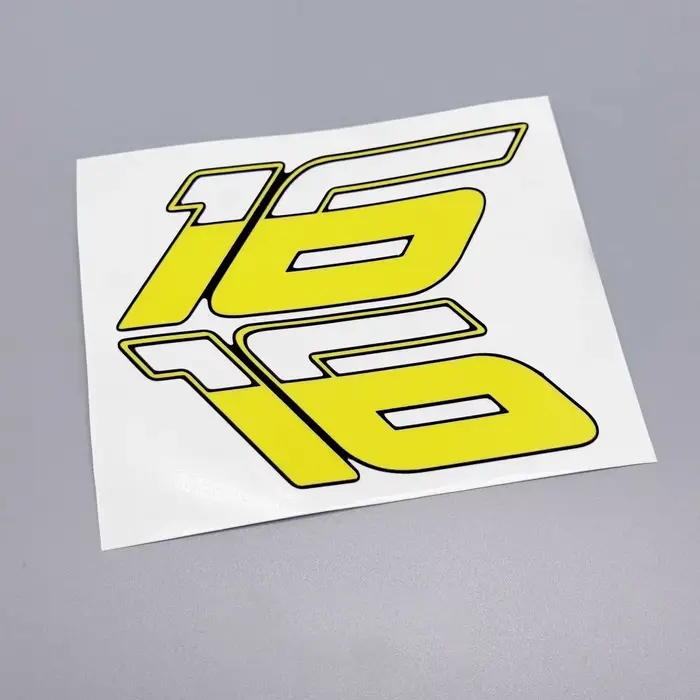 Autocollant de voiture pour Moto Racing 16, autocollant pour casque de moteur, Triangle de voiture, queue de fenêtre, Applique