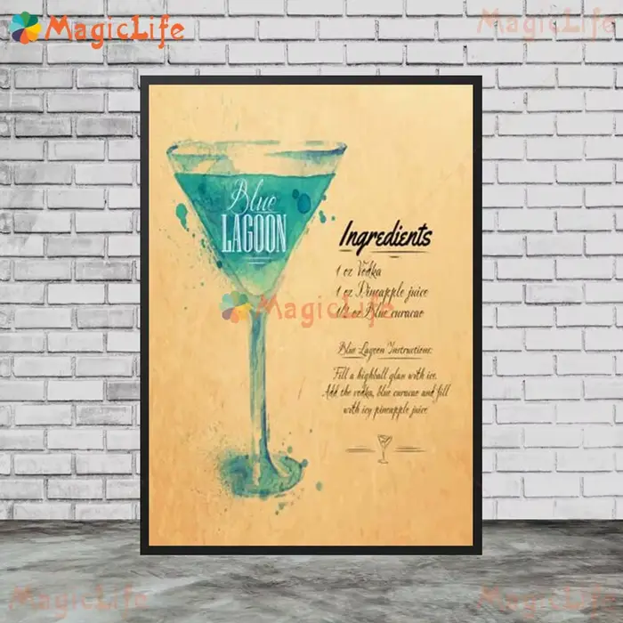 Bar boissons liste Cocktail photos murales pour cuisine salle thé Restaurant décor nordique affiche mur Art toile peinture sans cadre