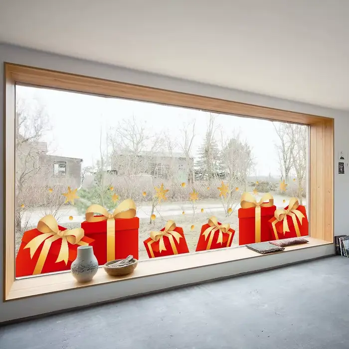 Autocollants muraux joyeux noël pour fenêtre