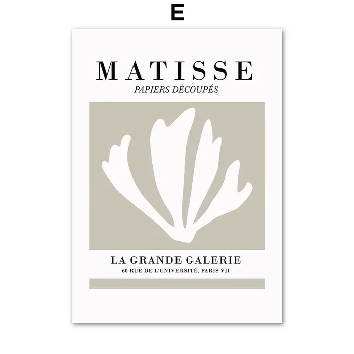 Henri Matisse Femme Visage Corps Abstrait Affiches Vintage Peinture sur Toile Vase Feuille Corail Im
