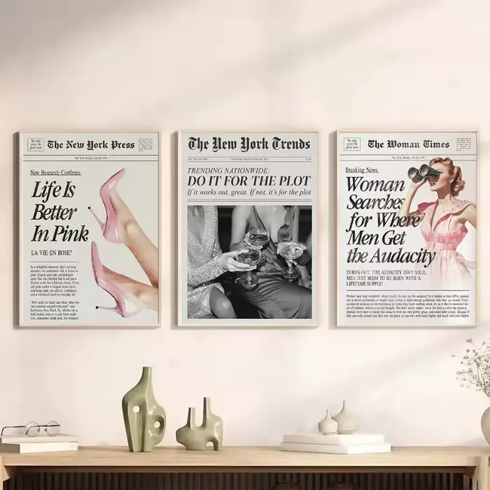 Affiche de citations de motivation féministe rose