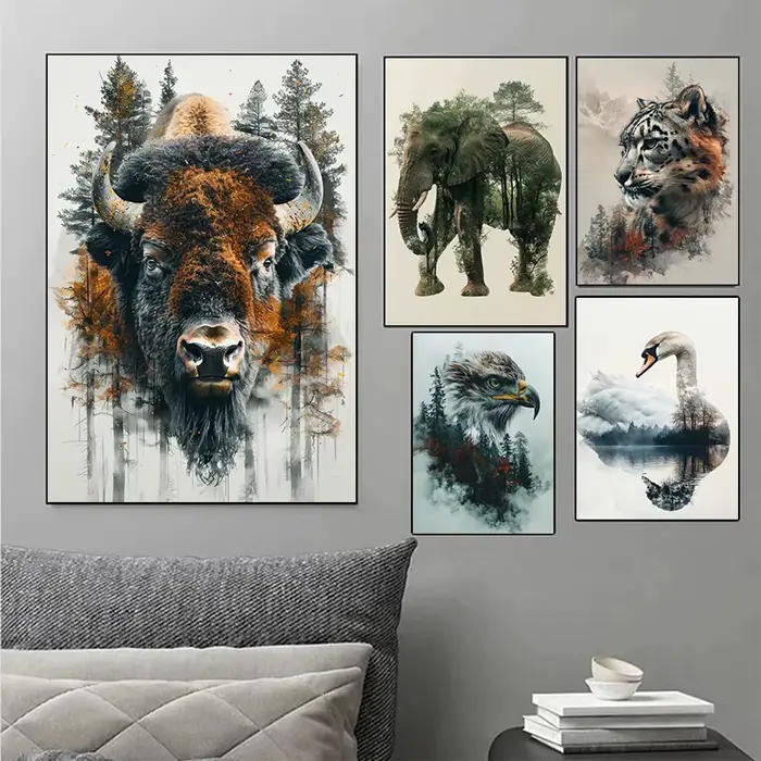 Affiche d'animaux sauvages de la Jungle