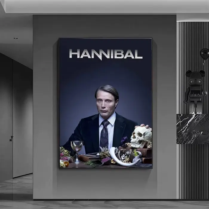 Affiche de film classique Hannibal, décoration murale polyvalente HD imperméable, auto-adhésive, pou