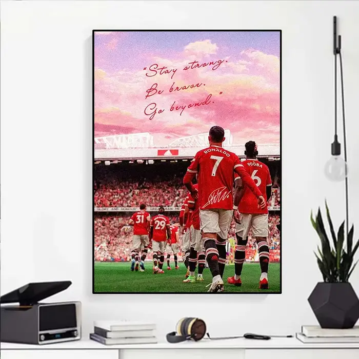 Affiche de Portrait de joueur de Sport de Football moderne