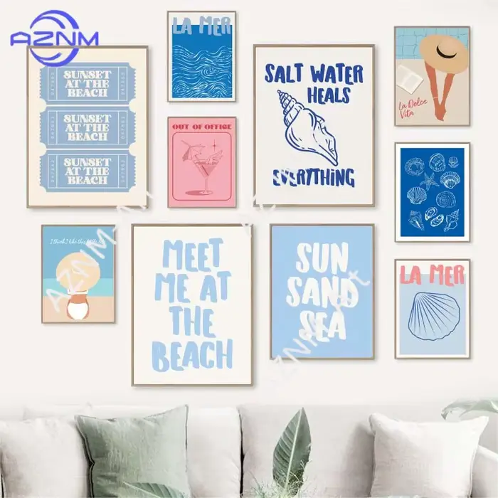 Affiche « Seashells Meet Me At The Beach »
