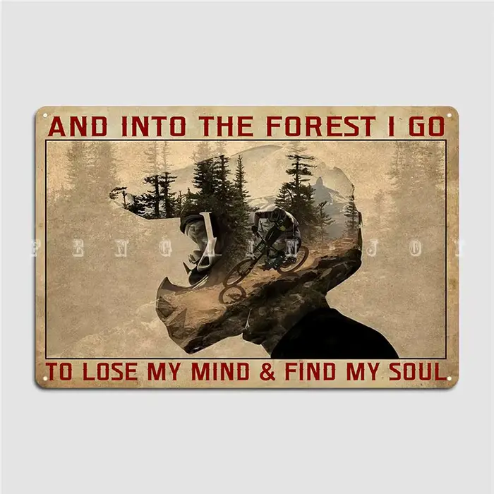 Affiche de plaque en métal The Forest I Go To Lose My Beaumont and Find My Soul