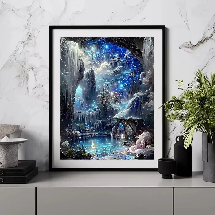 Peinture diamant paysage
