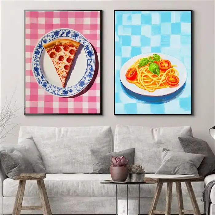 Affiche de fruits et vin alimentaires