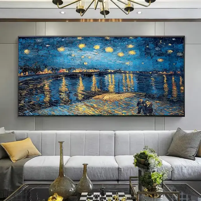 Peinture à l'huile de nuit étoilée Van Gogh