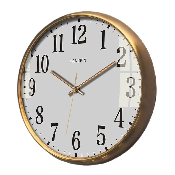 Grande Horloge Murale Vintage en Bois Massif