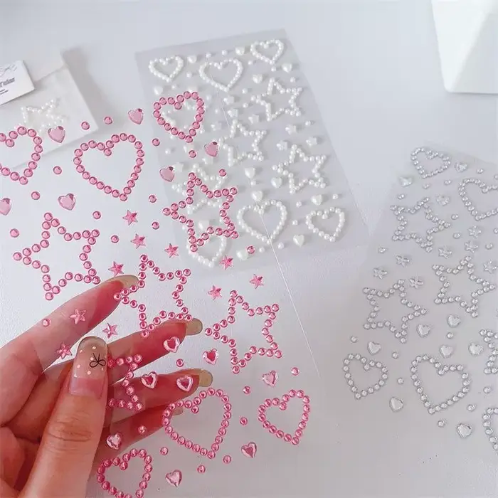 Autocollants en cristal acrylique en forme d'étoile 3D