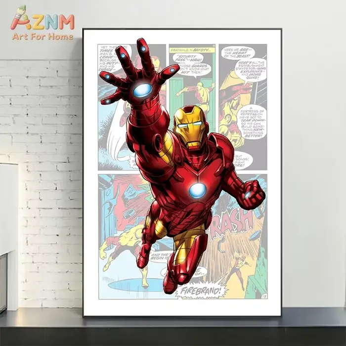 Ensemble d'affiches de super-héros de bandes dessinées