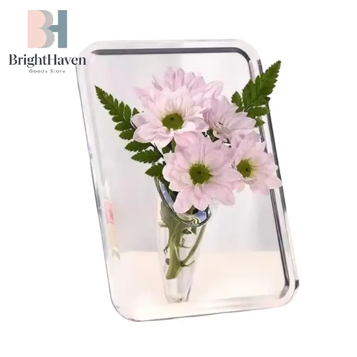 Vase à fleurs en acrylique transparent