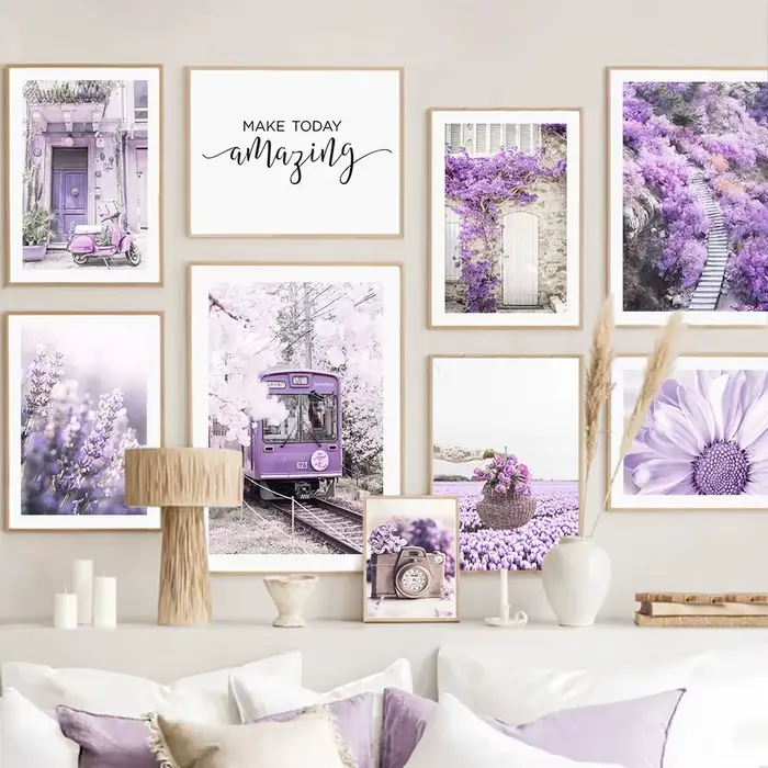 Image de paysage de fleur violette