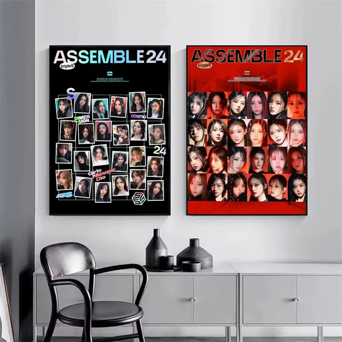 Poster Kpop futuriste Band T-TripleS ASSEMBLE24