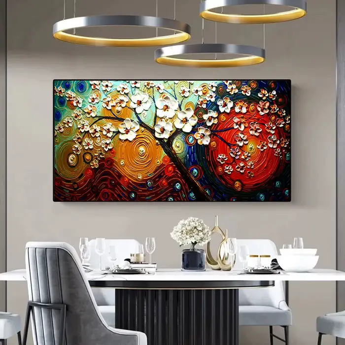 Peinture à l'huile de fleurs