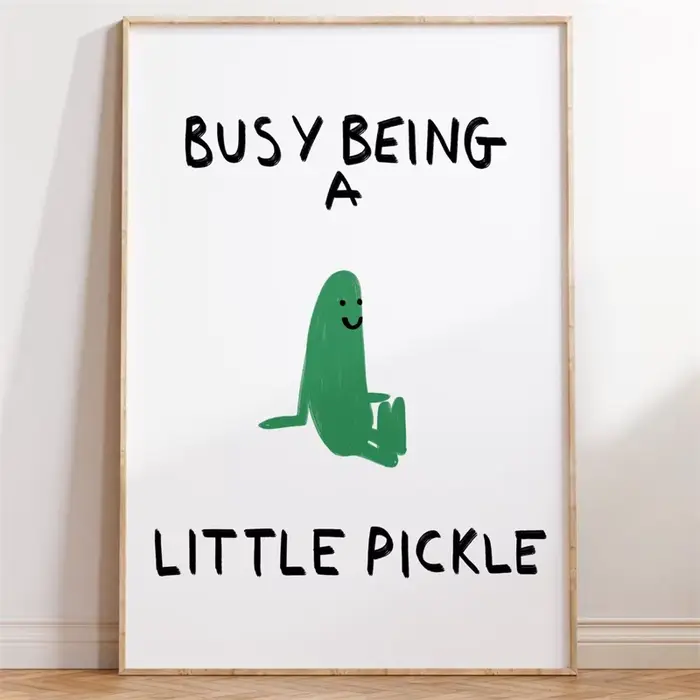 Affiche colorée vintage, impression Little Pickle, peinture sur toile, art mural rétro tendance, ima