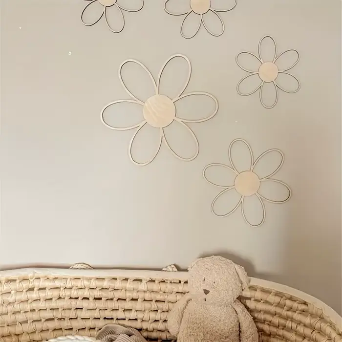Scandinave découpé marguerite fleur décoration murale