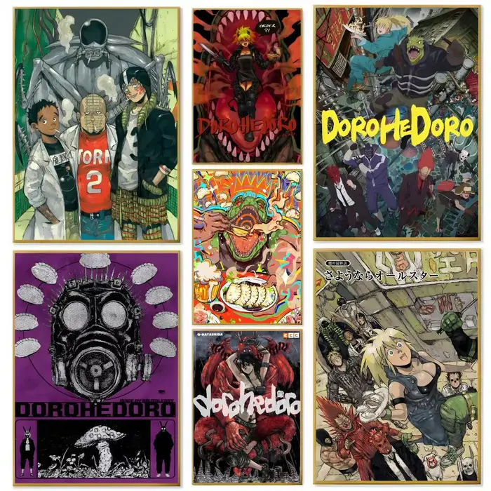 Affiche en papier imprimé de dessin animé d-dorohedoro