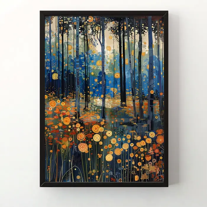Affiches de jardin de ferme Gustav Klimt, imprimés de fleurs Klimt, peinture sur toile, images d'art