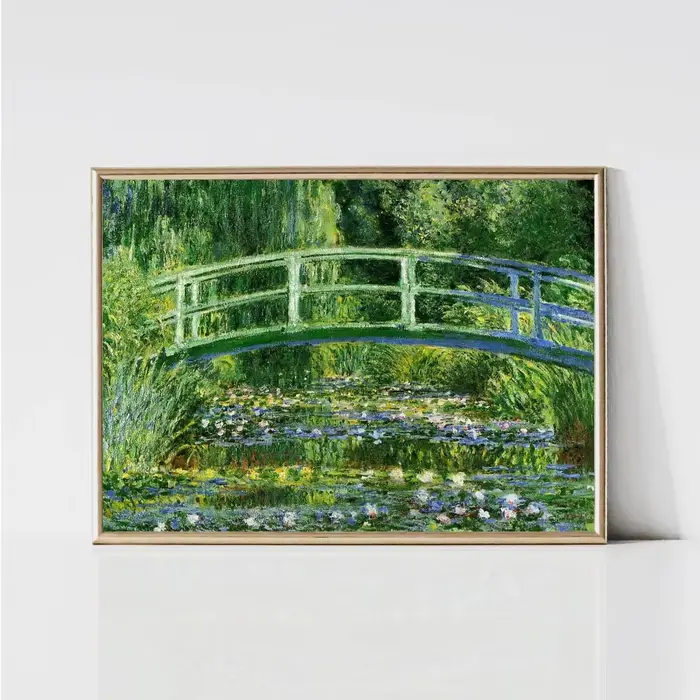 Affiches et impressions sur toile de paysages de jardin classiques avec nénuphars de Claude Monet