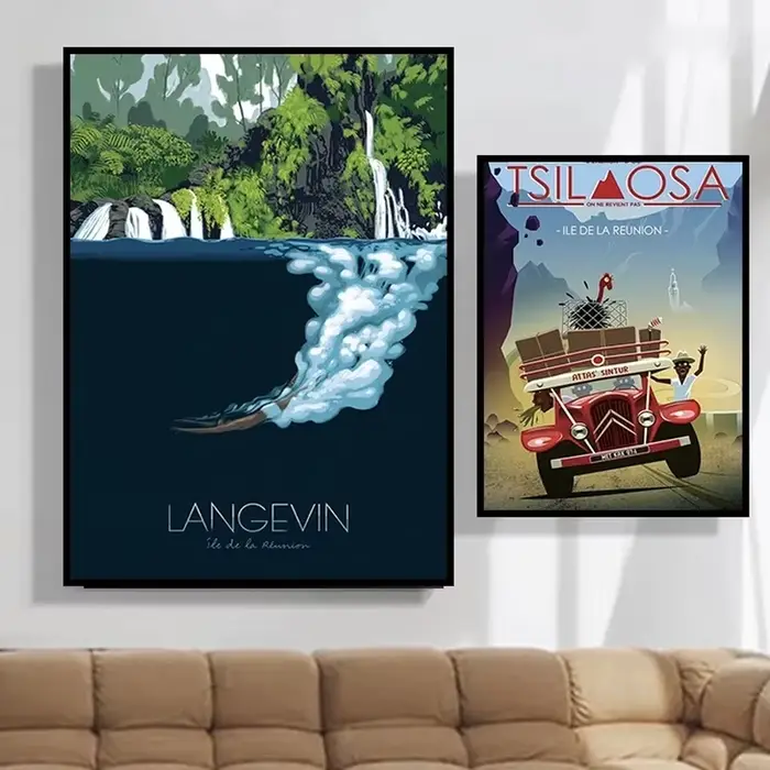 Affiches et imprimés de voyage Vintage de paysage