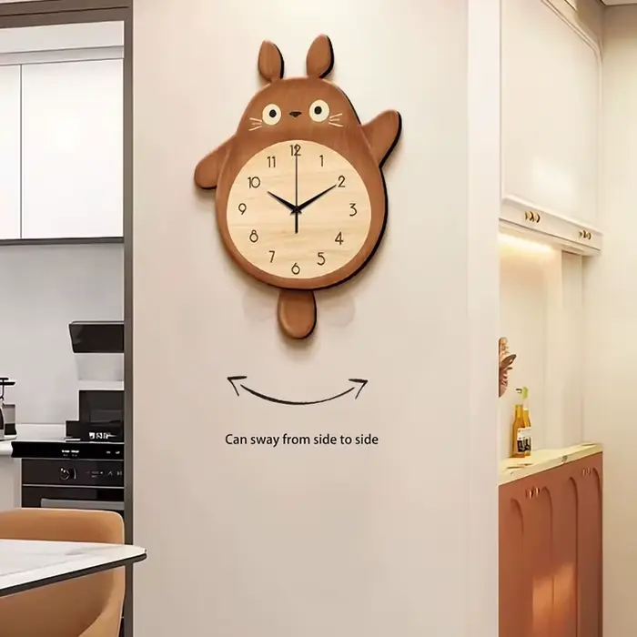 Horloge murale en acrylique avec joli chat