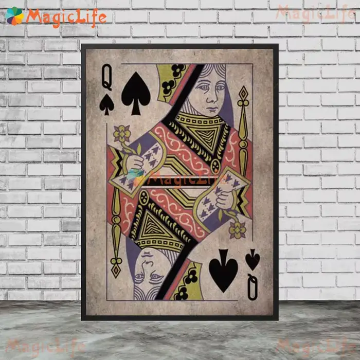 Cartes à jouer Vintage Poker mains mur Art toile peinture affiches imprime photos murales pour salon décor à la maison sans cadre