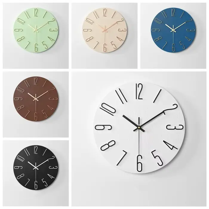 Horloge murale suspendue Simple de 12 pouces