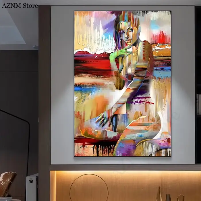 Affiche abstraite Sexy pour femme nue
