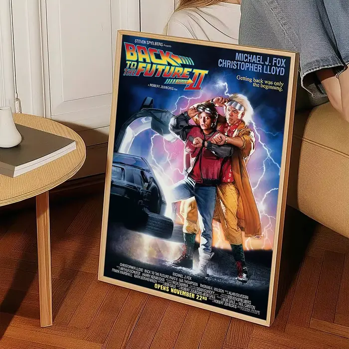 Affiche autocollante du film Retour vers le futur, décoration murale pour bureau, salon, décoration 